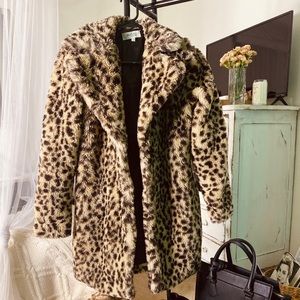 Leopard Faux Fur Coat XS